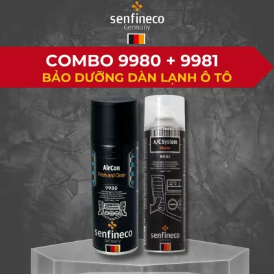 Combo 2 Chai Vệ Sinh & Bảo Dưỡng Dàn Lạnh Ô Tô Senfineco 9980 + 9981