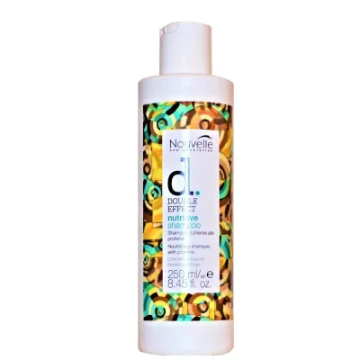 Nouvelle Double Effect Shampoo 250ml, Keratin and Herbal Hair Restoration Shampoo for Damaged Hair