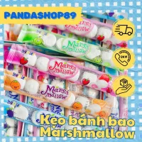 Combo Kẹo bánh bao marshmallow các vị, kẹo bông dẻo bánh bao sắc màu (gói 12g)