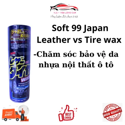 Chai xịt làm bóng , bảo dưỡng đa năng da nhựa nội thất ô tô, lốp xe ô tô SOFT 99 Leather tire wax