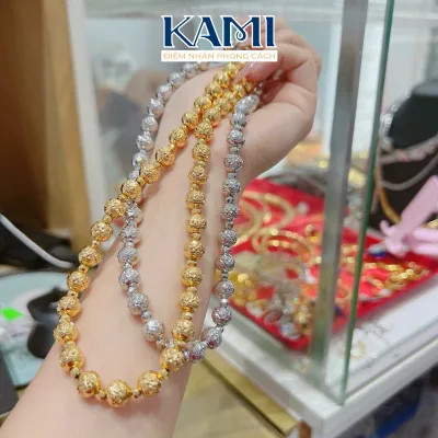 Dây chuyền bi nhẹ lớn chạm 4d siêu sáng Kami trang sức sỉ