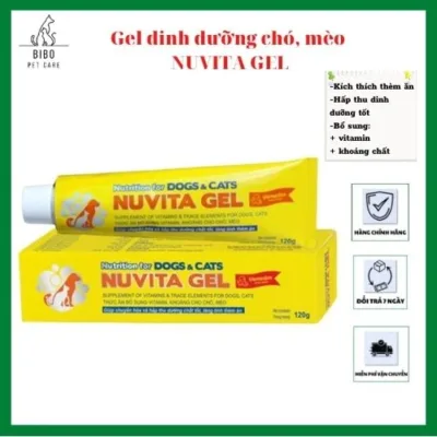 Nutritional Gel for Dogs and Cats Nuvita Gel Food Supplement with Vitamins and Minerals to Support Digestion, Absorb Nutrients Well, Stimulate Appetite 120g