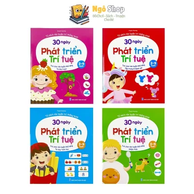 Sách - Set 4 Quyển 30 Ngày Phát Triển Trí Tuệ, Trò Chơi Rèn Luyện Khả Năng Cho Trẻ 2-4 Tuổi