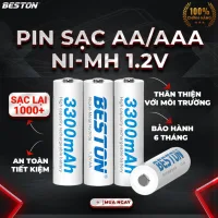 Pin Sạc AA AAA Beston Chính Hãng Dung Lượng Cao Đến 3300mAh Cho Micro, Đồng Hồ, Đồ Chơi, Remote, Đèn Pin..