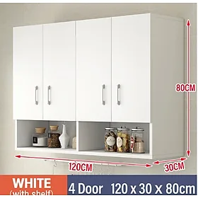 Tủ gỗ treo tường HUCHU đa năng bếp ốp tường nhiều kích thước gỗ MDF dễ dàng lắp ghép hc08