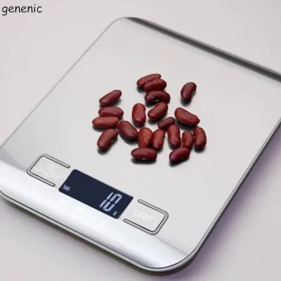 Cân điện tử GENENIC, Cân nhà bếp bằng thép không gỉ dung tích 5KG / 10KG, Đồ ăn nhẹ Màn hình LCD di động Độ chính xác cao Cân kỹ thuật số Sử dụng nhà bếp