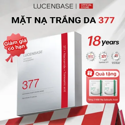 LUCENBASE 377 – 1 Hộp (10 Miếng +2 Miếng Tặng) – Làm Sáng Da & Dưỡng Ẩm