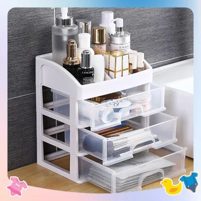 Kệ đựng mỹ phẩm nhựa 4 tầng để bàn văn phòng phẩm hộp lưu trữ đồ trang điểm cao cấp nhuavietnhat