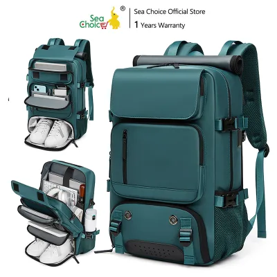 Sea Choice SC7798 16 Inch Laptop Backpack Lightweight Travel Bag Durable Waterproof Outdoor Bag with Shoe Compartment Lightweight Travel Bag Backpack with USB Charging Port Multi-Compartment Design