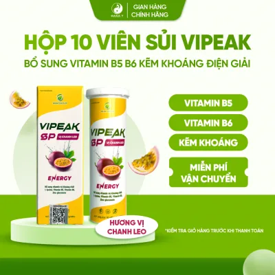 Viên Sủi Vipeak Sport Chanh Leo – Bổ Sung Vitamin, Khoáng Chất, Tăng Năng Lượng & Bù Điện Giải
