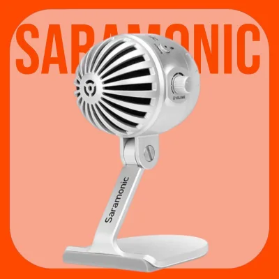 Saramonic Smartmic Mtv500 Recording Microphone with Vintage Style - Specialized in Livestream, Podcast, Phone, Computer
