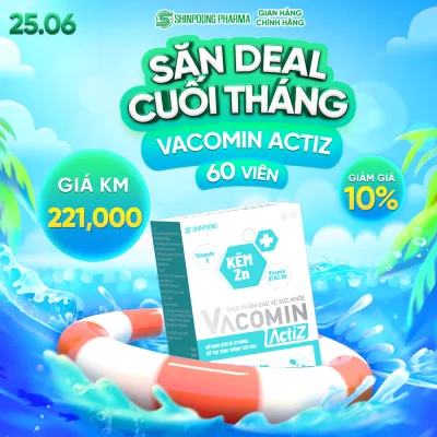 Tpbvsk vacomin activz-strengthening and vitamin zinc supplements and help to boost digestion-Shinpoong Fliz (60tablets)
