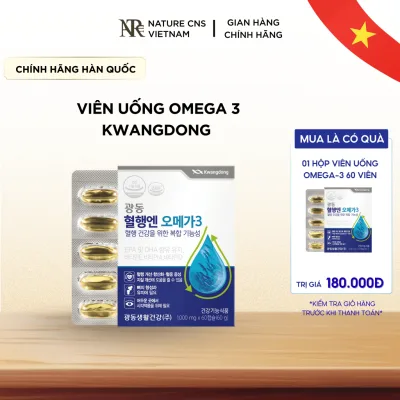 Viên Uống Ổn Định Tuần Hoàn Máu Omega 3 Kwangdong Nội địa Hàn Quốc - Hộp 60 viên