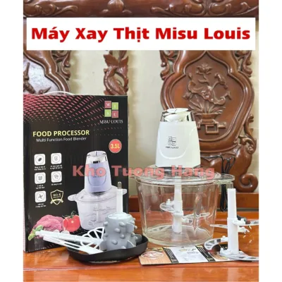 Máy Xay Thực Phẩm Đa Năng MISU LOUIS Cối Thủy Tinh 3.5L, Công Suất 500W-Bảo Hanh 6 Tháng