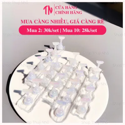 Bộ 5 chân đế kê móng giả tập vẽ nam châm màu hologram đa sắc cao cấp dụng cụ làm móng tay chuyên nghiệp nghệ thuật nail
