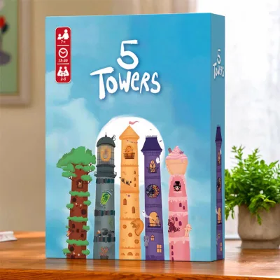 Board Game 5 Tháp Trừu Tượng Chiến Thuật Xếp Chồng Tháp Xếp Hình Đảng (Có Mở Rộng)