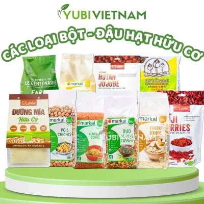 Các Loại Bột Hữu Cơ Làm Bánh Ăn Dặm Cho Bé YUBIVIETNAM Bột Mì Tinh Bột Bắp Bột Nở Bột Năng
