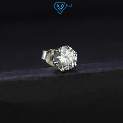 Personalized 6mm Moissanite Diamond Earrings, Gra Certified, High-End Stainless Steel Jewelry Btam0008 - Tnj Jewelry