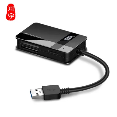 Kawau C368 USB 3.0 Multi-Function Card Reader Adapter Black - Compatible with Tf/Sd/Cf/Ms - High-End Computer Accessories
