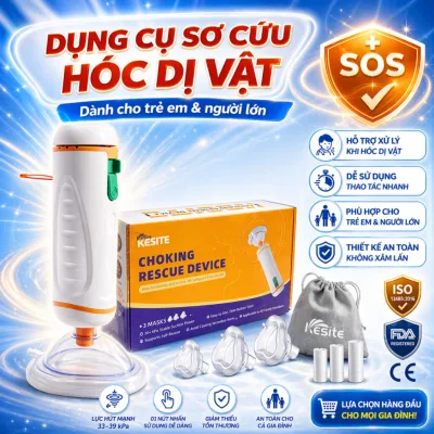 Dụng cụ sơ cứu hóc dị vật KESITE–Sơ Cứu Hóc Dị Vật Cho Trẻ Em & Người Lớn,Lực Hút Mạnh BH 12 tháng