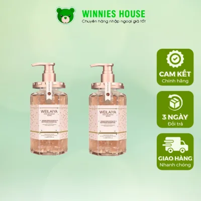 Sữa tắm nước hoa, trắng da toàn thân Damask Weilaiya chiết xuất cánh hoa hồng phù hợp cho mọi loại da 450ml