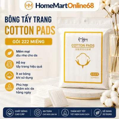 Bông tẩy trang 222 miếng 3 lớp Cotton Pads HM68