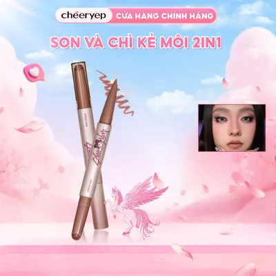 Son Hai Đầu CHÉERYEP Kết Hợp Kẻ Viền Môi Và Son Lì Tạo Dáng Môi Đầy Đặn Bền Màu Không Khô Môi