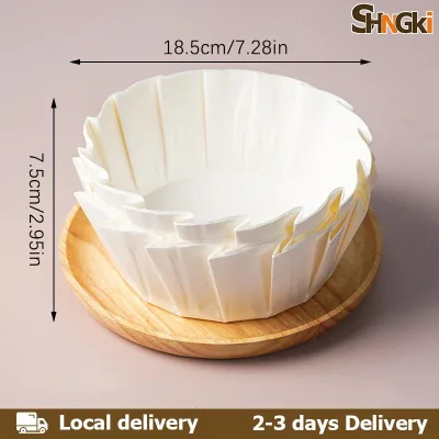 SHNGki Home💖2-3 days Delivery💖 Basque Cheesecake dầu Khay giấy có thể gập lại khuôn bánh dùng một lần phát hành Mousse bánh Giấy nướng dầu bằng chứng cạnh giấy