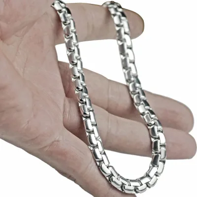 Dây chuyền nam titan ziczac 8mm cực đẹp thép không gỉ