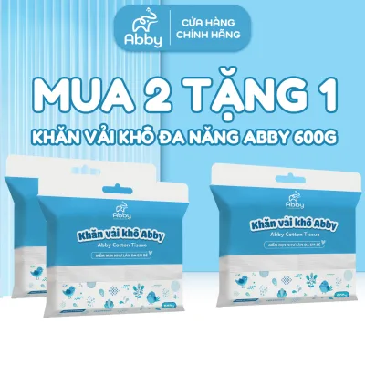 Combo 3 Khăn Vải Khô Abby Đa Năng 600G Dành Cho Mẹ Và Bé An Toàn Với Mọi Làn Da