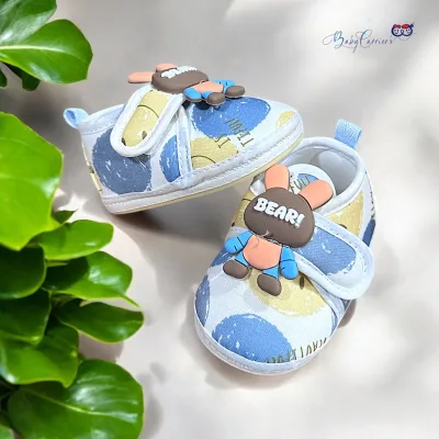 Giày Vải Mềm Tập Đi Siêu Nhẹ Cho Bé Trai Bé Gái 0-18thán, Dép Tập Đi Mềm Mại Cho Bé Sơ Sinh Quai Dán Đế Nhựa Chống Trượt