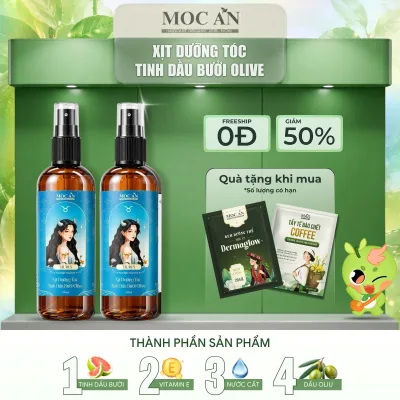 X2Bol120 - Combo of 2 Spray Bottles of Green Peel Grapefruit Essential Oil & Moc an Olive Essential Oil Haircare 120ml Supports Hair Loss Reduction, Hair Growth Hair Care