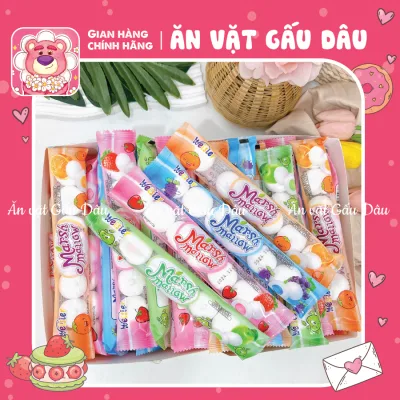 Kẹo Bông Dẻo Marshmallow Bánh Bao Nhân Chảy Vị Trái Cây, Kẹo Marshmallow Có Nhân