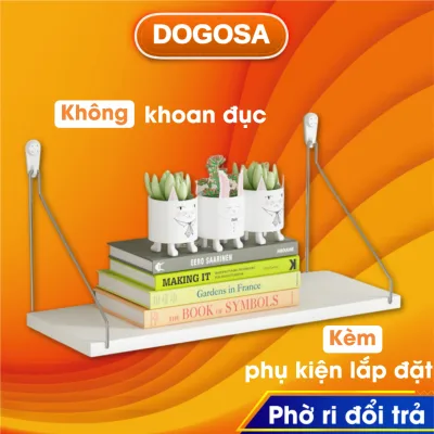 Kệ gỗ treo tường không cần khoan, thanh ngang gỗ trang trí treo tường giá rẻ kèm phụ kiện