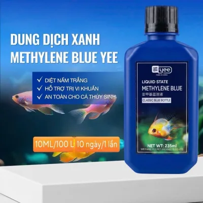 xanh methyylen blue - trii các bệnh ngoài da,nấm trắng ký sinh trùng cho cá cảnh,tắm cá vào hồ