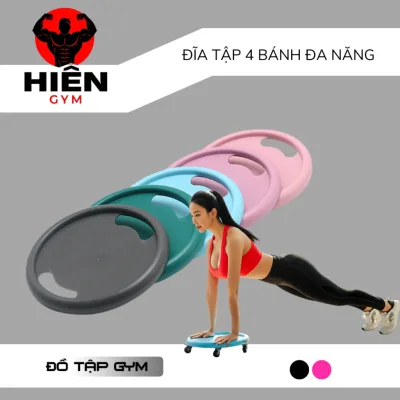 Đĩa Trượt 4 Bánh Tập Gym Đa Năng – Dụng Cụ Tập Cơ Bụng, Cơ Đùi, Phục Hồi Chức Năng