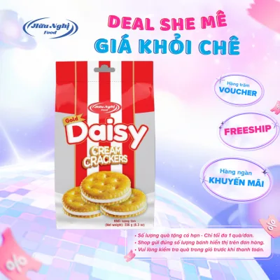 Bánh Gold Daisy Kẹp Kem Sữa 236g Hữu Nghị