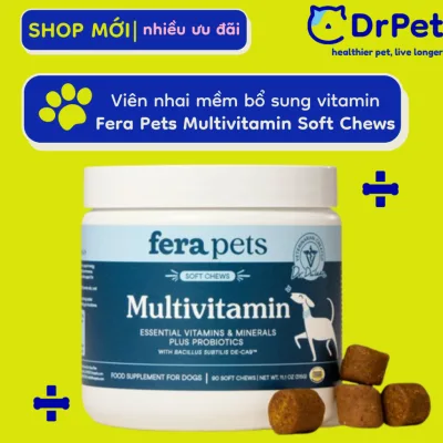 Viên nhai mềm Fera Pets Multivitamin – Bổ sung vitamin & khoáng chất cho chó (90 viên