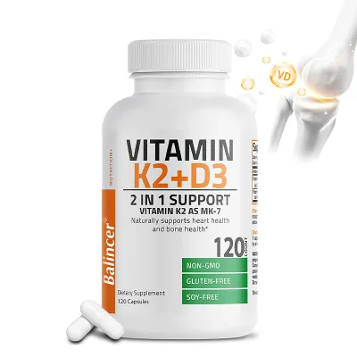 Vitamin K2 (Mk7) with D3 for Bone and Cardiovascular Health 5000 Iu Vitamin D3 & 90 Mcg Vitamin D & K Easy to Swallow