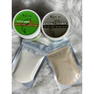 Combo Khoáng & Vitamin C 2 Gói 100g – Tăng Đề Kháng Cho Cá Cảnh