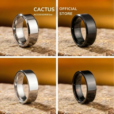 Nhẫn nam Titan không gỉ Cactus Acc trang sức phụ kiện thời trang trơn basic thiết kế đơn giản Unisex