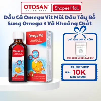 Dầu Cá Omega Vit Vitamaks Mùi Dâu Tây Bổ Sung Omega 3 Và Khoáng Chất Cho Bé Mắt Sáng, Bổ Não Thông Minh 100ml
