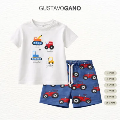 Short-Sleeved T-Shirt and Shorts Set for Boys Gustavo Gano - Juny