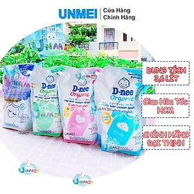 (Chính Hãng Đại Thịnh) Nước giặt D-nee, Nước Giặt Cho Bé Dnee Dạng Túi 3600ml - Loại Mới An Toàn, Tiết Kiệm