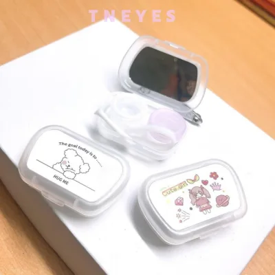 Khay gương mini và dụng cụ đeo lens (màu ngẫu nhiên) - Bộ dụng cụ bảo quản kính áp tròng