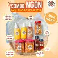 Combo bánh tráng phơi sương 10 món gồm 2 sấp bánh kèm topping ngon đồ ăn vặt cho giới trẻ Sài Thành vệ sinh an toàn TP