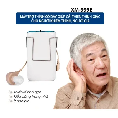 Máy trợ thính 1 tai Xingma 999E âm thanh nghe trong trẻo trung thực có tặng kèm pin AA