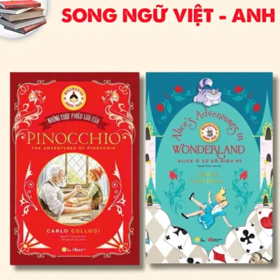 Sách Combo 2 Cuốn Sách Thiếu Nhi Kinh Điển Song Ngữ Pinocchio Và Alice Ở Xứ Sở Diệu Kỳ - Đại Mai