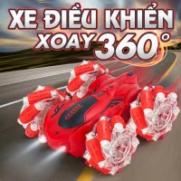 Ô tô điều khiển từ xa, Ô tô điều khiển 360 độ, Có đèn, Nhạc, Pin sạc lại, nhựa ABS siêu bền