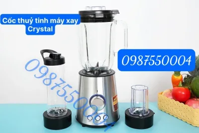 CỐI , LY THỦY TINH MÁY XAY SINH TỐ CRYSTAL TB-6810A VÀ TB-6680A